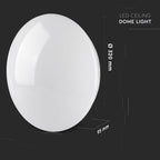 24W Plafon LED / Klosz: Mleczny / Barwa:3000K