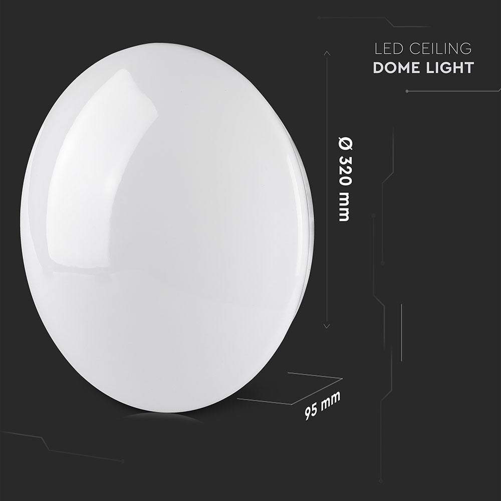 24W Plafon LED / Klosz: Mleczny / Barwa:3000K