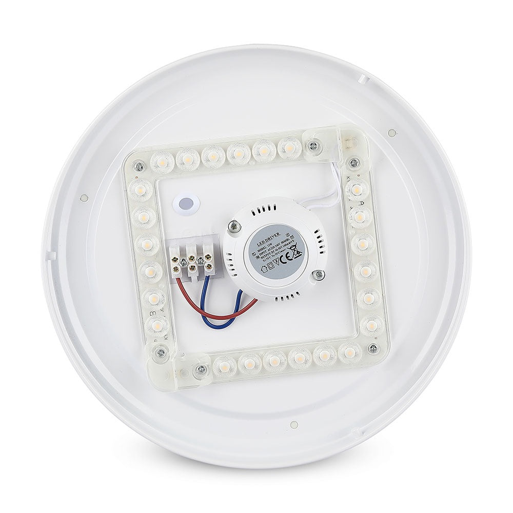 24W Plafon LED / Klosz: Mleczny / Barwa:3000K
