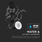 D 10W Oprawa wpuszczana LED odporna na ogień / Sterowanie: Bluetooth / IP65 / Ściemniana