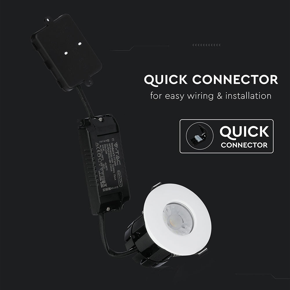 D 10W Oprawa wpuszczana LED odporna na ogień / Sterowanie: Bluetooth / IP65 / Ściemniana