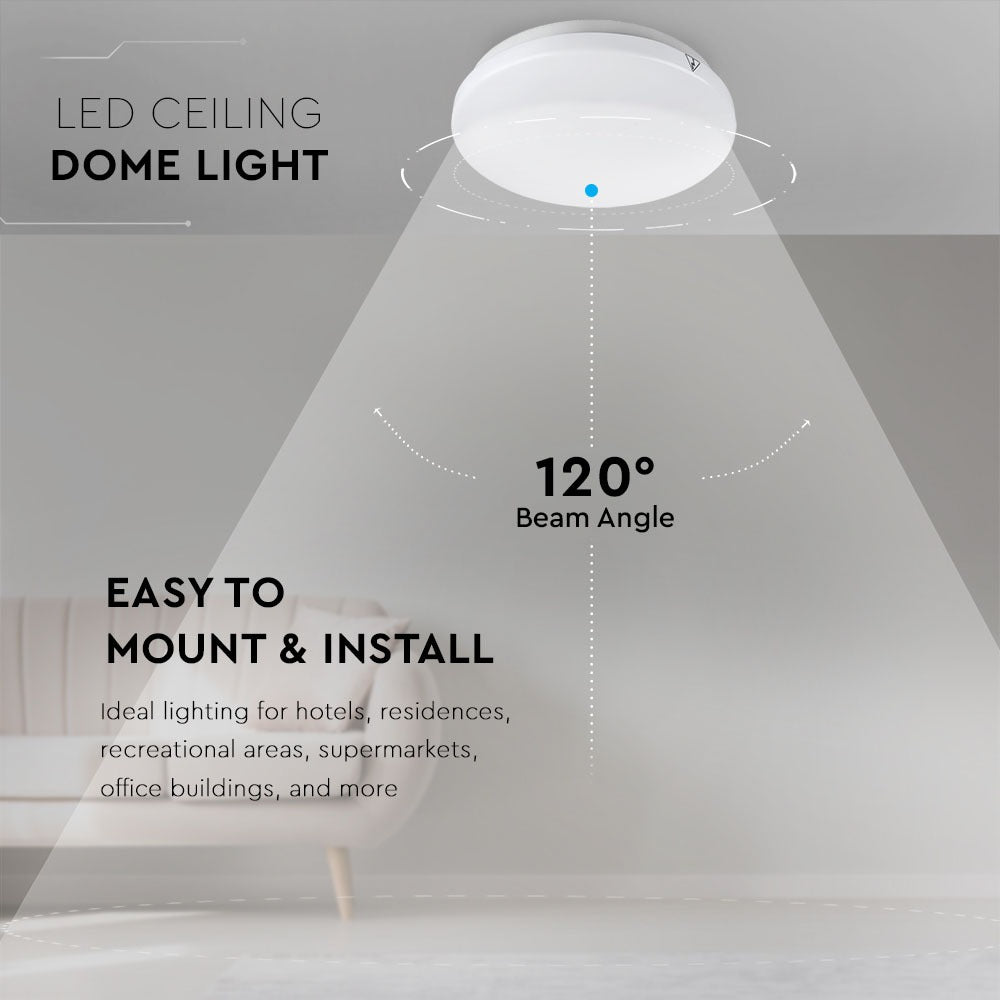 14W Plafon LED / Klosz: Mleczny / Barwa:4000K