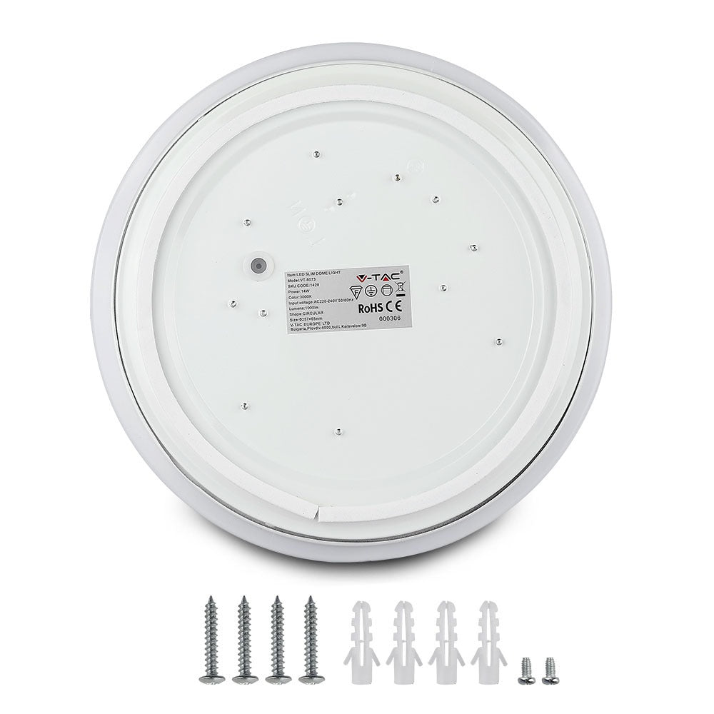 14W Plafon LED / Klosz: Mleczny / Barwa:4000K