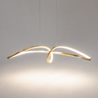 Maytoni Lampa wisząca Curve - Aluminium - Złoty MOD156PL-L52G4K