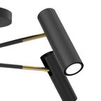 plafon prosty Axion black/gold 3xGU10