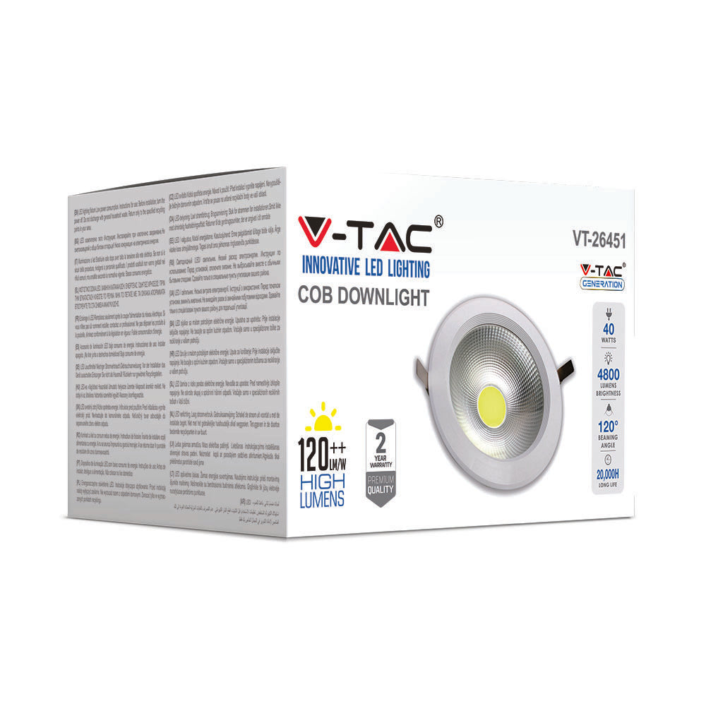 40W Oprawa wpuszczana reflektor LED / Barwa:3000K / HIGH LUMEN