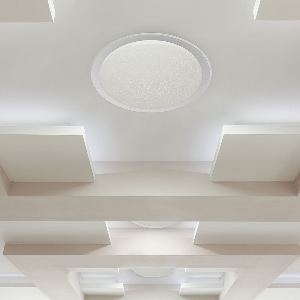 30W/60W/30W Dekoracyjny plafon LED / Barwa: 3w1 / Ściemniany / Klosz z efektem gwiazdki