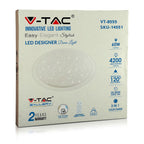 30W/60W/30W Dekoracyjny plafon LED / Barwa: 3w1 / Ściemniany / Klosz z efektem gwiazdki