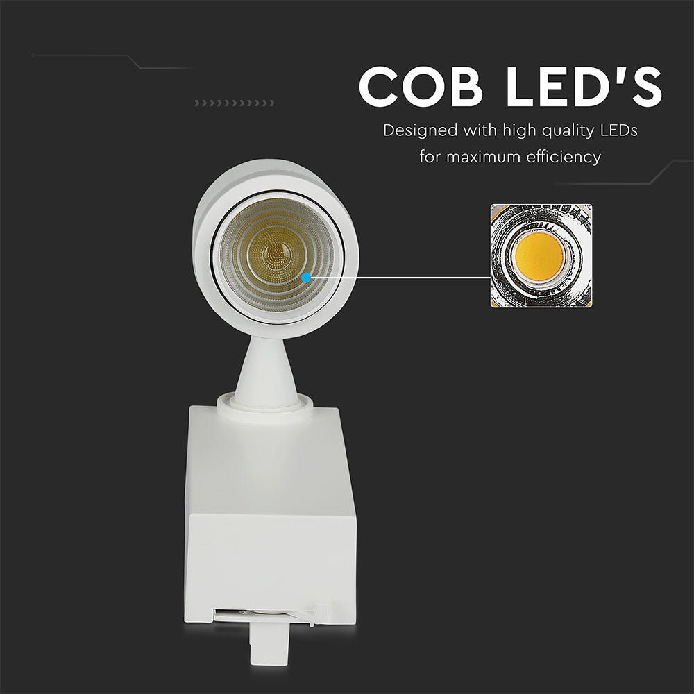 15W Lampa LED na szynoprzewód / Sterowanie: Bluetooth / Barwa: 3w1 / Biały