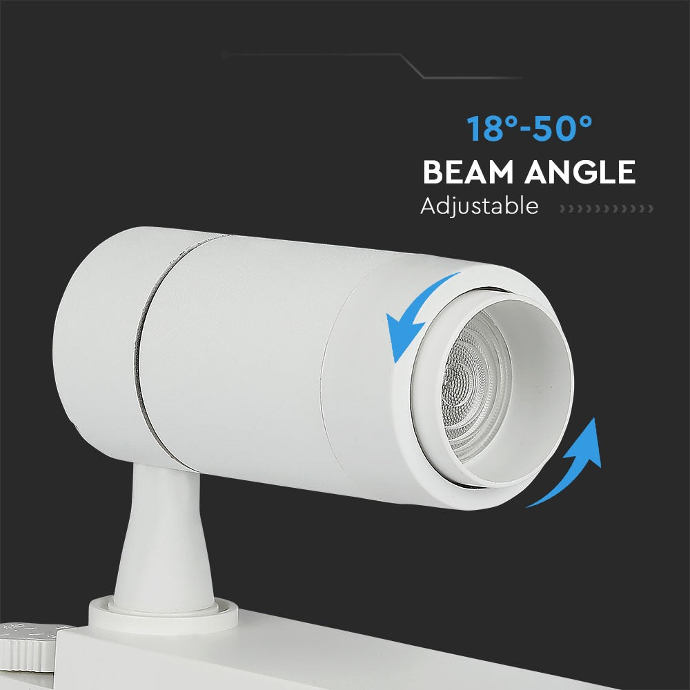15W Lampa LED na szynoprzewód / Sterowanie: Bluetooth / Barwa: 3w1 / Biały