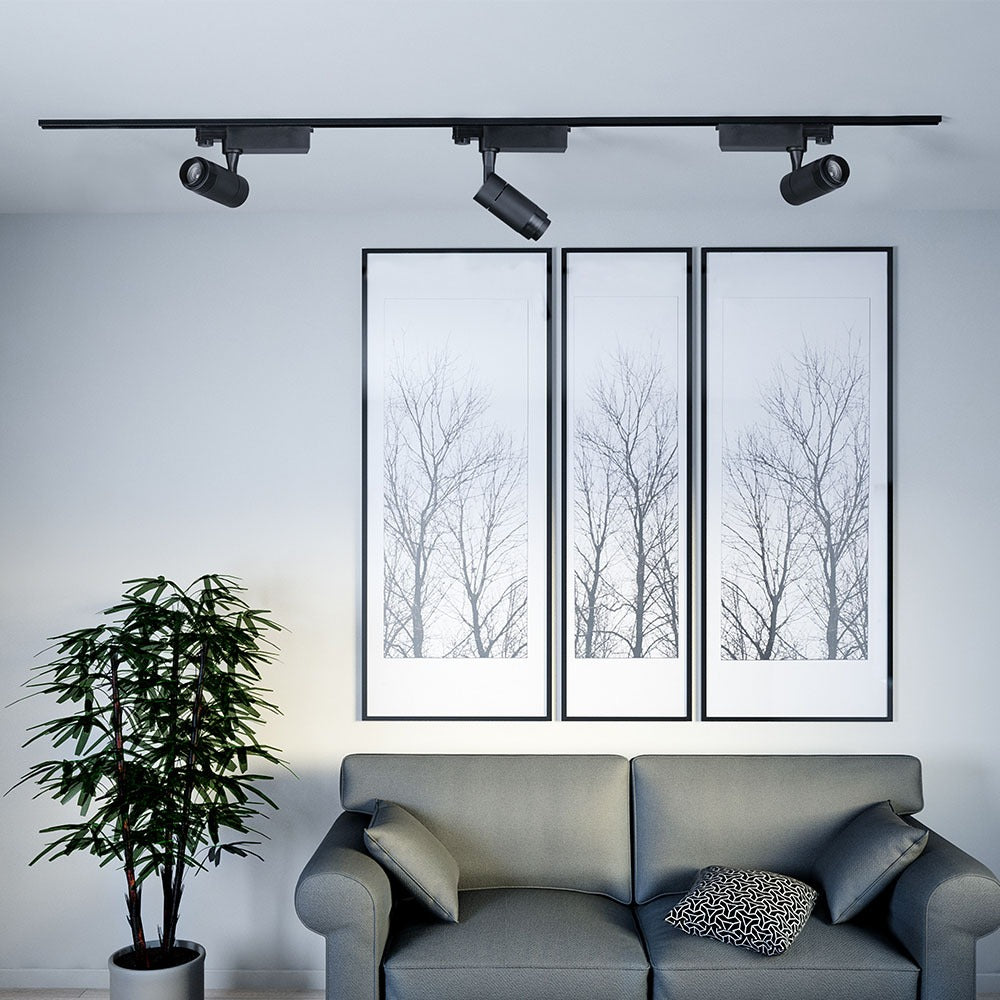 15W Lampa LED na szynoprzewód / Sterowanie: Bluetooth / Barwa: 3w1 / Czarny