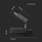 15W Lampa LED na szynoprzewód / Sterowanie: Bluetooth / Barwa: 3w1 / Czarny