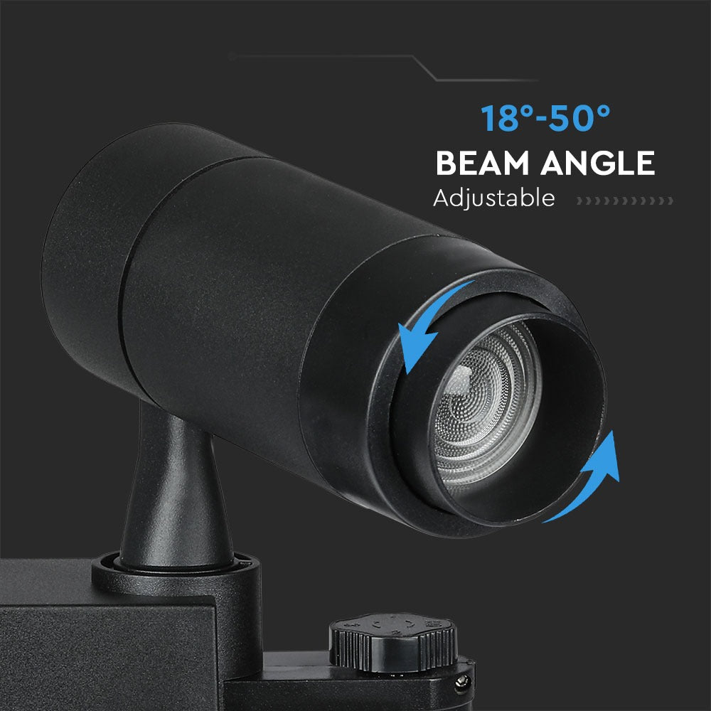 15W Lampa LED na szynoprzewód / Sterowanie: Bluetooth / Barwa: 3w1 / Czarny