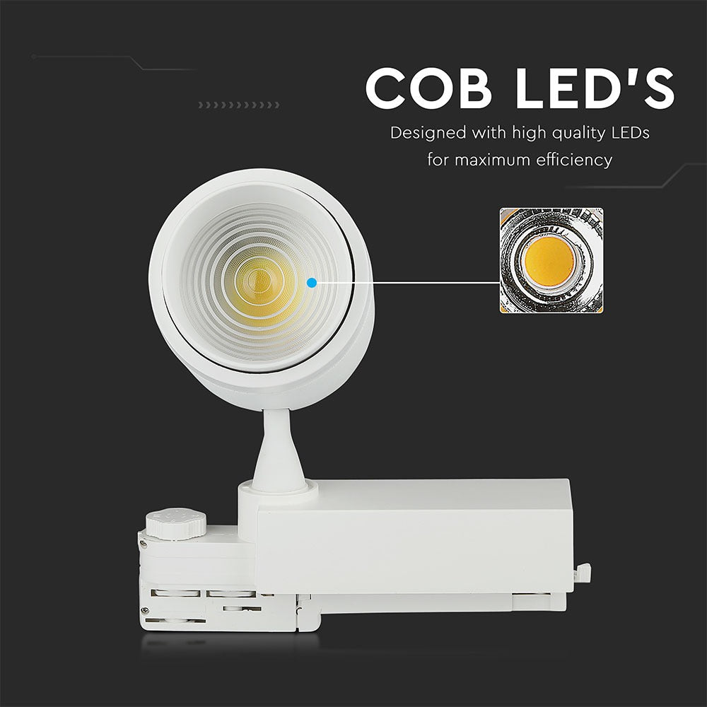 35W Lampa LED na szynoprzewód / Sterowanie: Bluetooth / Barwa: 3w1 / Biały