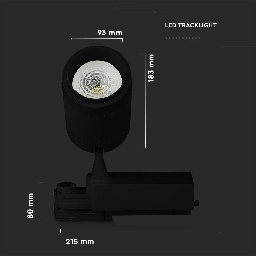 35W Lampa LED na szynoprzewód / Sterowanie: Bluetooth / Barwa: 3w1 / Czarny