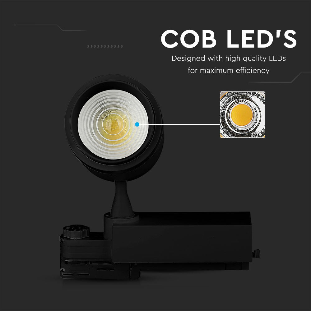35W Lampa LED na szynoprzewód / Sterowanie: Bluetooth / Barwa: 3w1 / Czarny