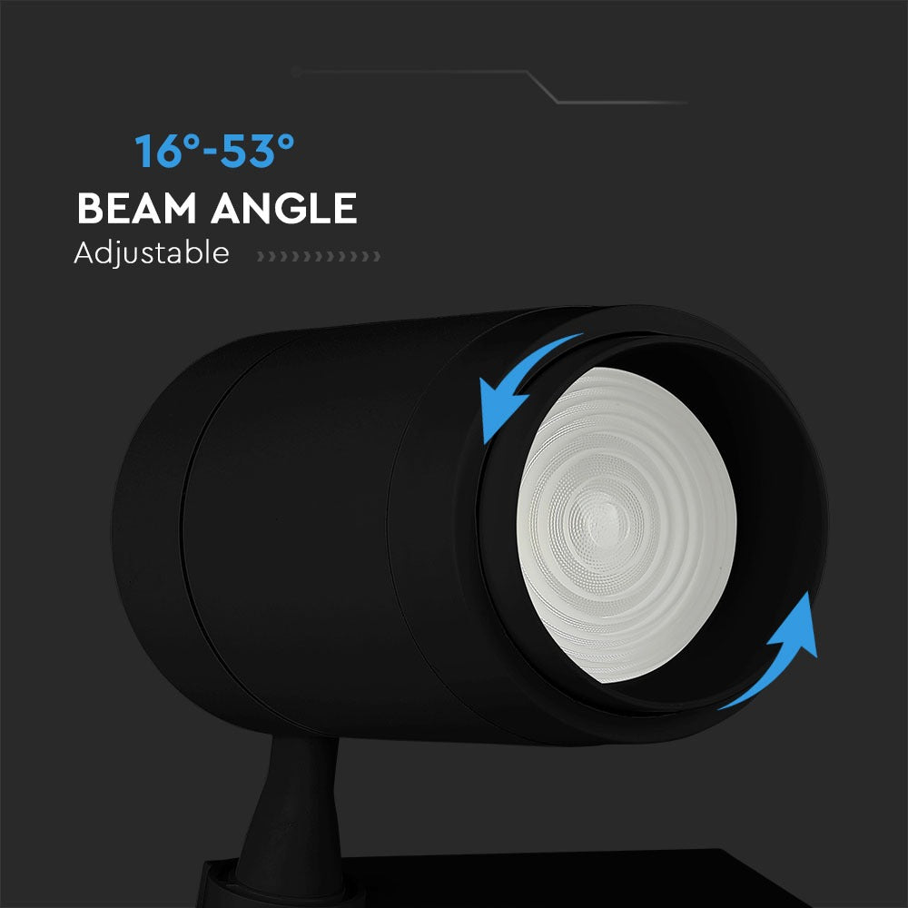 35W Lampa LED na szynoprzewód / Sterowanie: Bluetooth / Barwa: 3w1 / Czarny