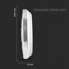 20W/40W/20W Dekoracyjny plafon LED / Barwa: 3w1 / Ściemniany / Klosz z efektem fali