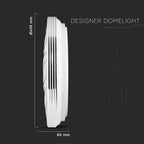30W/60W/30W Dekoracyjny plafon LED / Barwa: 3w1 / Ściemniany / Klosz z efektem fali