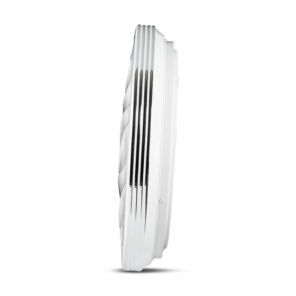30W/60W/30W Dekoracyjny plafon LED / Barwa: 3w1 / Ściemniany / Klosz z efektem fali