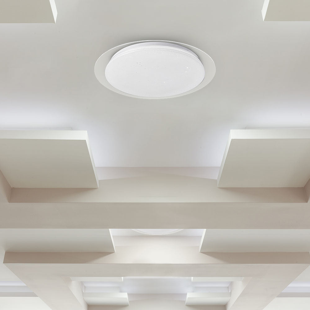 20W/40W/20W Dekoracyjny plafon LED / Barwa: 3w1 / Ściemniany / Klosz z efektem gwiazdki