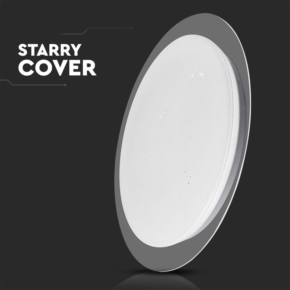 20W/40W/20W Dekoracyjny plafon LED / Barwa: 3w1 / Ściemniany / Klosz z efektem gwiazdki