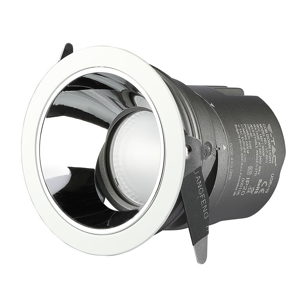 10W Oprawa wpuszczana reflektor LED / Barwa:3000K / Kąt 27'