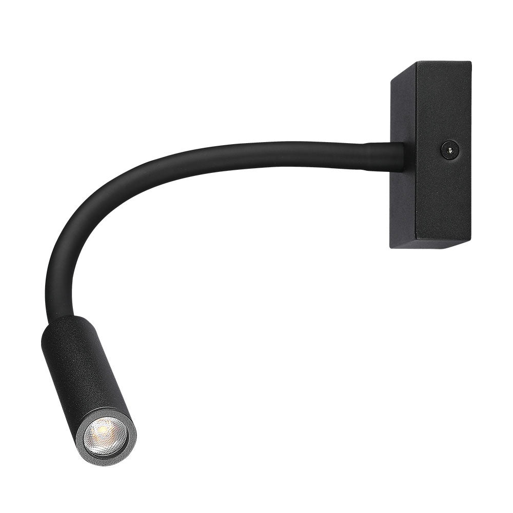3W Kinkiet hotelowy LED / Barwa:3000K / Czarny