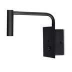 3W Kinkiet hotelowy LED z włącznikiem i gniazdem USB / Barwa:3000K / Czarny