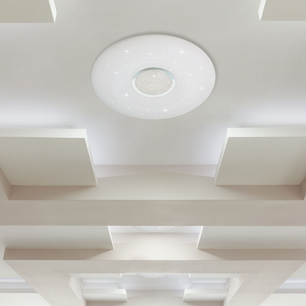 30W/60W/30W Dekoracyjny plafon LED / Barwa: 3w1 / Ściemniany / Klosz z efektem diamentu