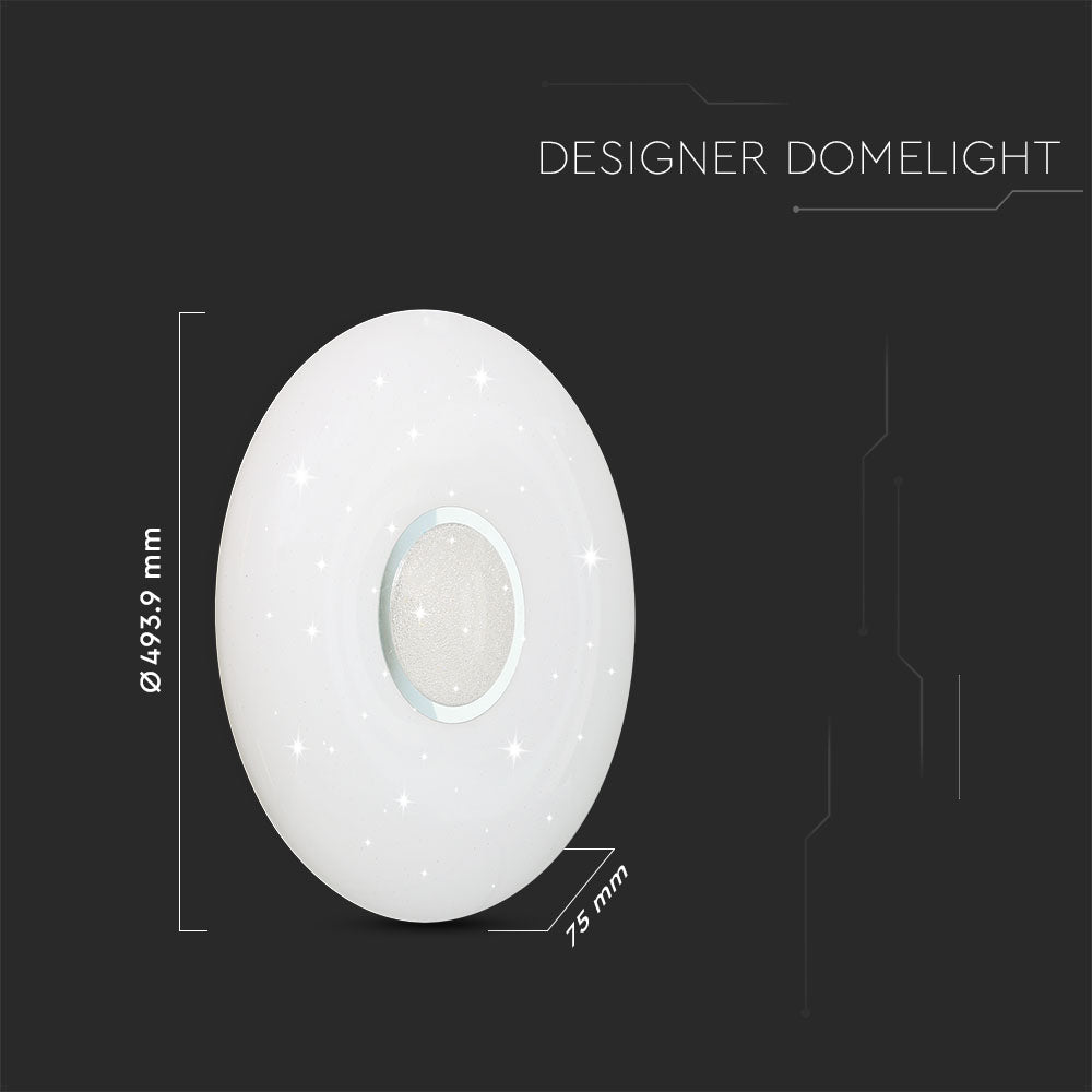 30W/60W/30W Dekoracyjny plafon LED / Barwa: 3w1 / Ściemniany / Klosz z efektem diamentu