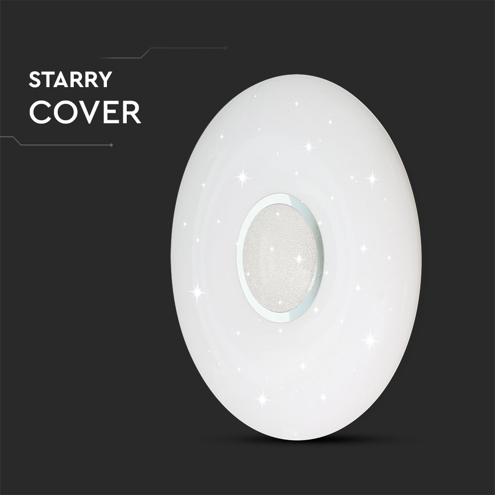 30W/60W/30W Dekoracyjny plafon LED / Barwa: 3w1 / Ściemniany / Klosz z efektem diamentu