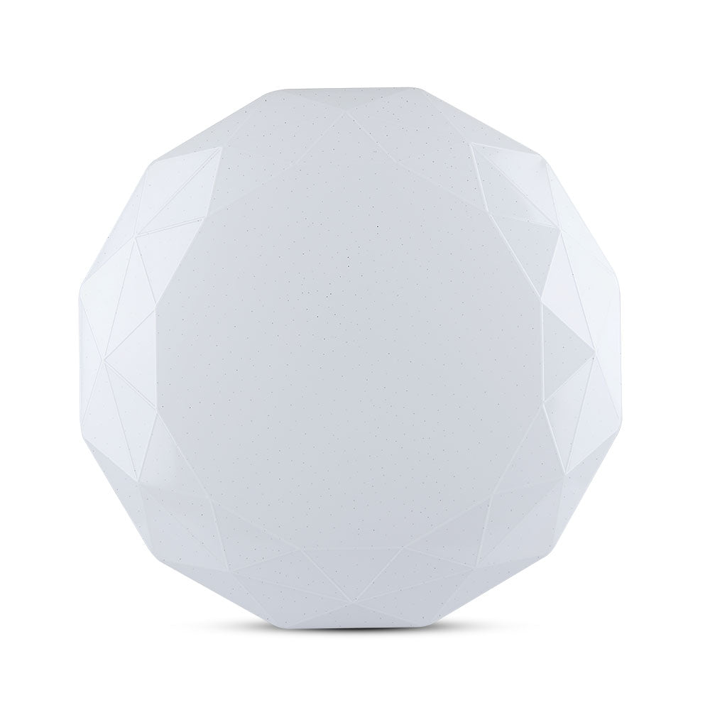 20W/40W/20W Dekoracyjny plafon LED / Barwa: 3w1 / Ściemniany / Klosz z efektem diamentu