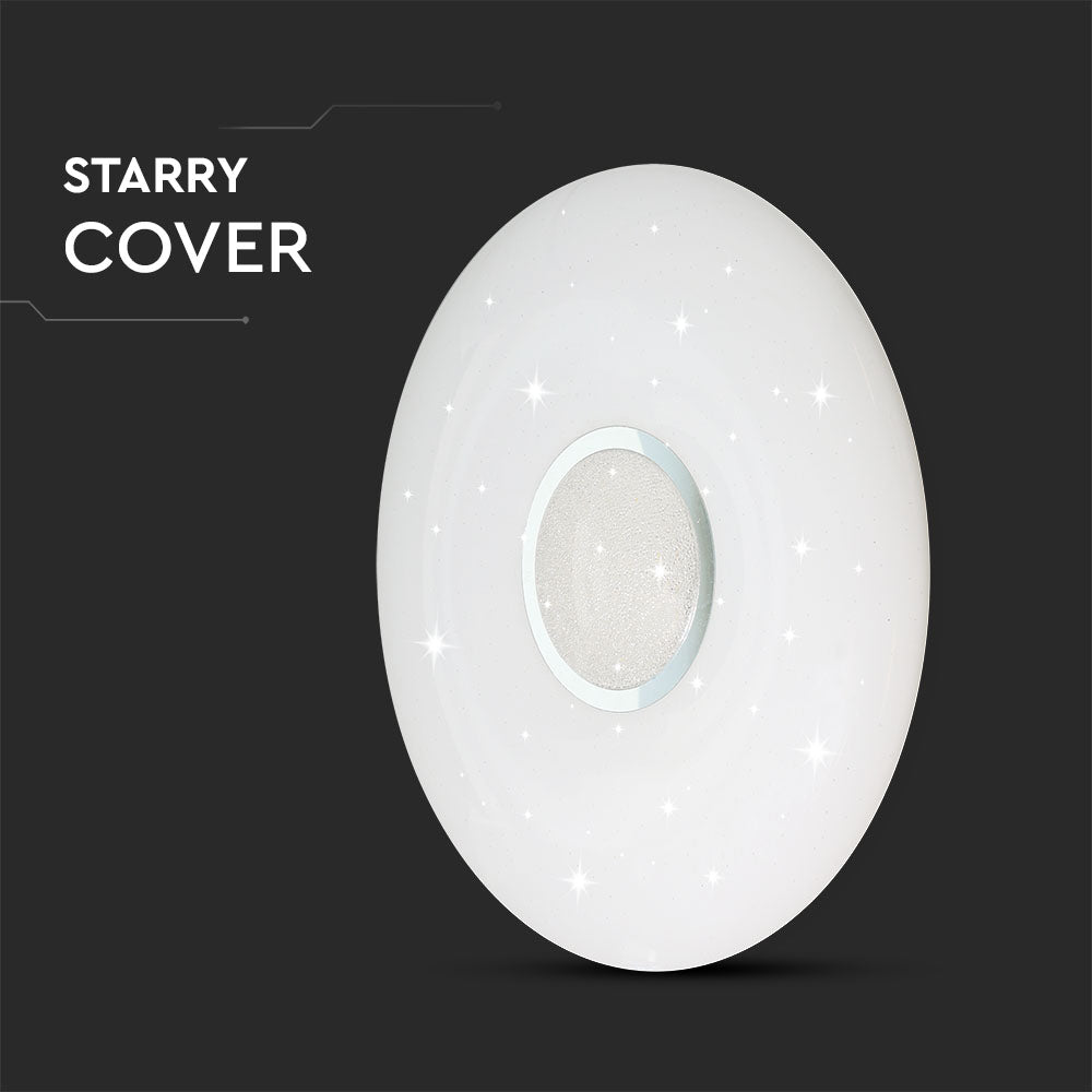 20W/40W/20W Dekoracyjny plafon LED / Barwa: 3w1 / Ściemniany / Klosz z efektem diamentu