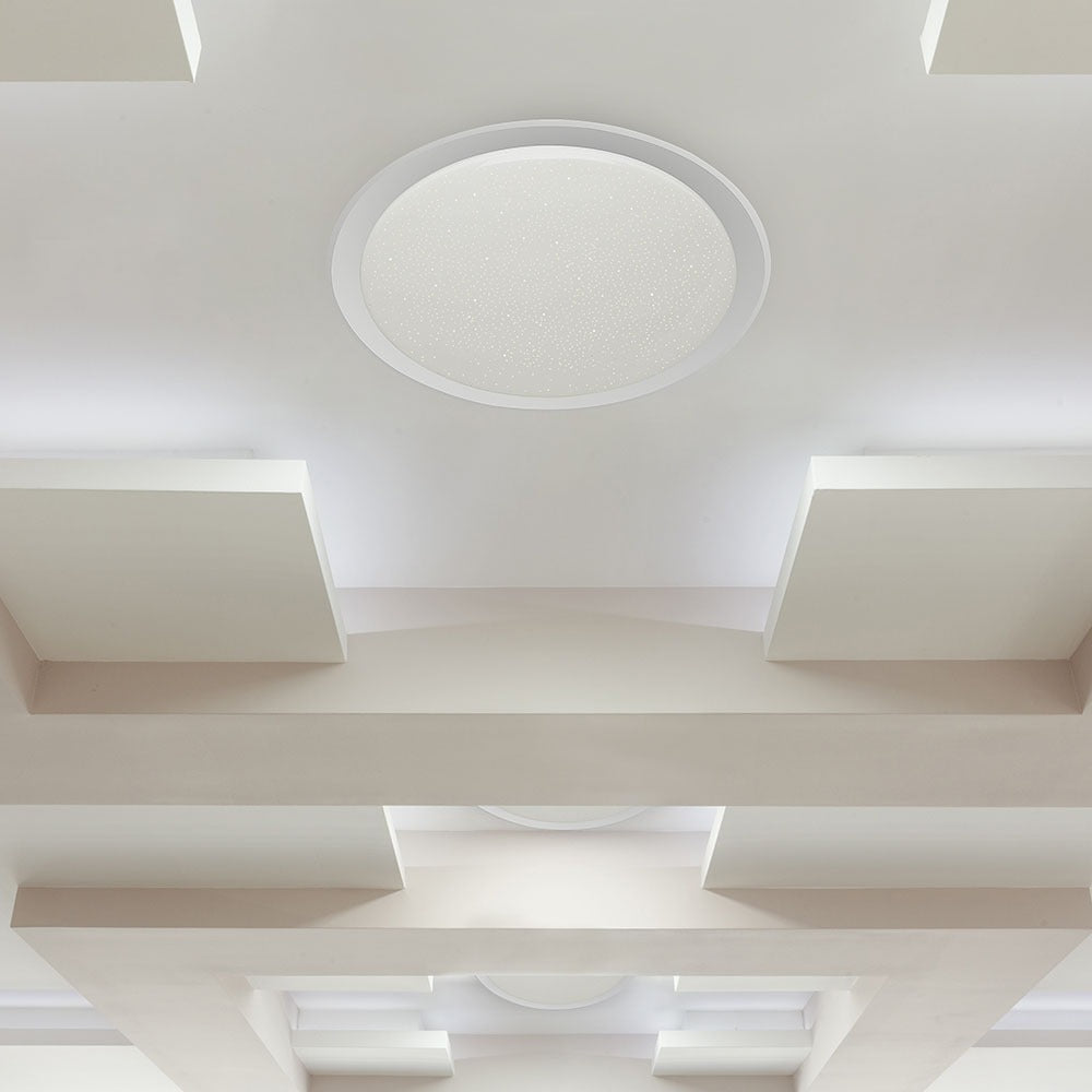 40W Plafon LED WIFI / Klosz: efekt gwiazdki / Barwa: 3w1 / Kompatybilna z Amazon Alexa i Google Home