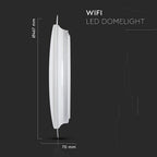 40W Plafon LED WIFI / Klosz: efekt gwiazdki / Barwa: 3w1 / Kompatybilna z Amazon Alexa i Google Home