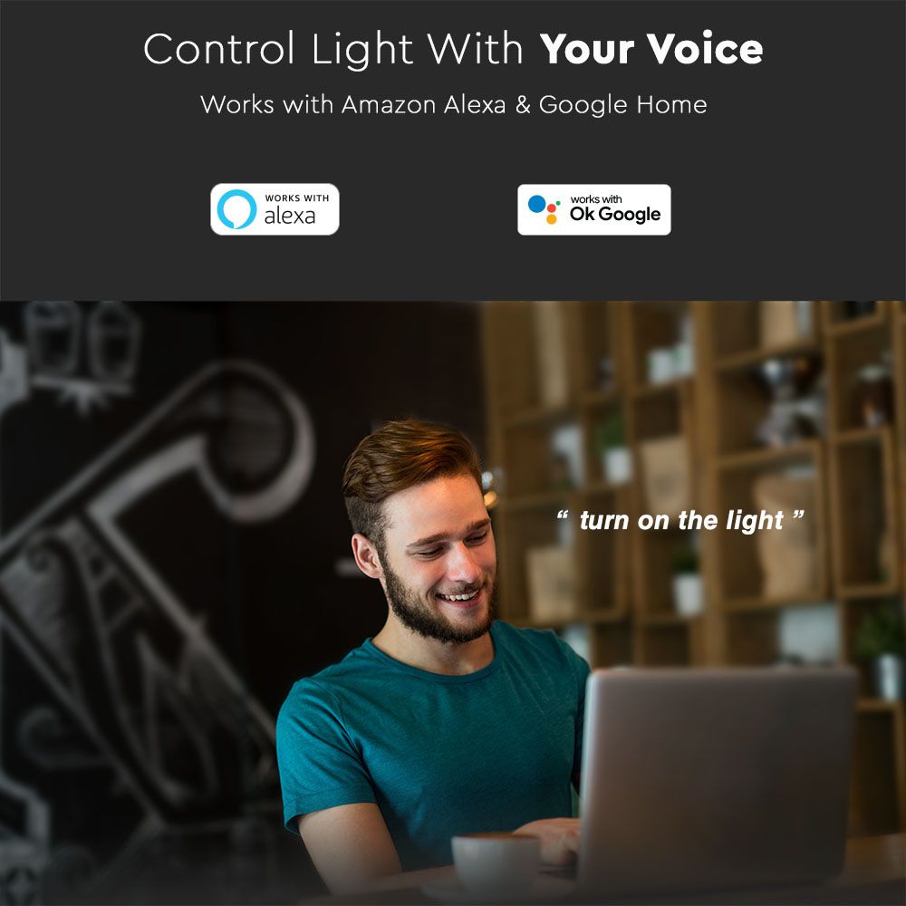 40W Plafon LED WIFI / Klosz: efekt gwiazdki / Barwa: 3w1 / Kompatybilna z Amazon Alexa i Google Home