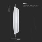 60W Plafon LED WIFI / Klosz: efekt gwiazdki / Barwa: 3w1 / Kompatybilna z Amazon Alexa i Google Home