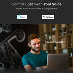 60W Plafon LED WIFI / Klosz: efekt gwiazdki / Barwa: 3w1 / Kompatybilna z Amazon Alexa i Google Home