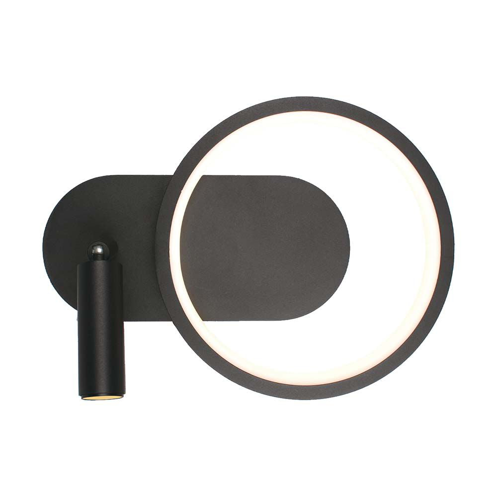 14W Metalowa lampa LED z kloszem L250xW100xH180MM 4000K / Obudowa: Czarna