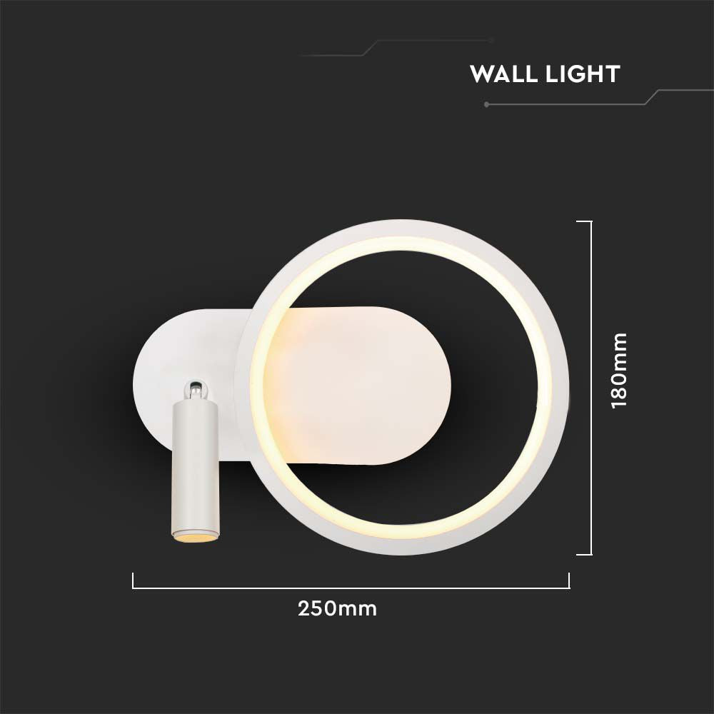 14W Kinkiet LED / Barwa: 3000K / Obudowa: Biała