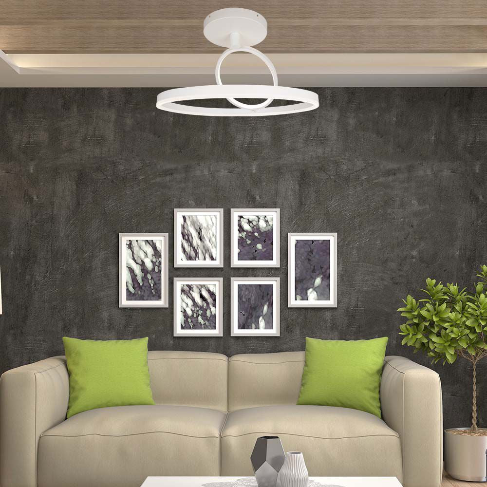 38W Sufitowa lampa LED / Wymiary:500x200mm / Barwa: 3000K / Obudowa: Biała