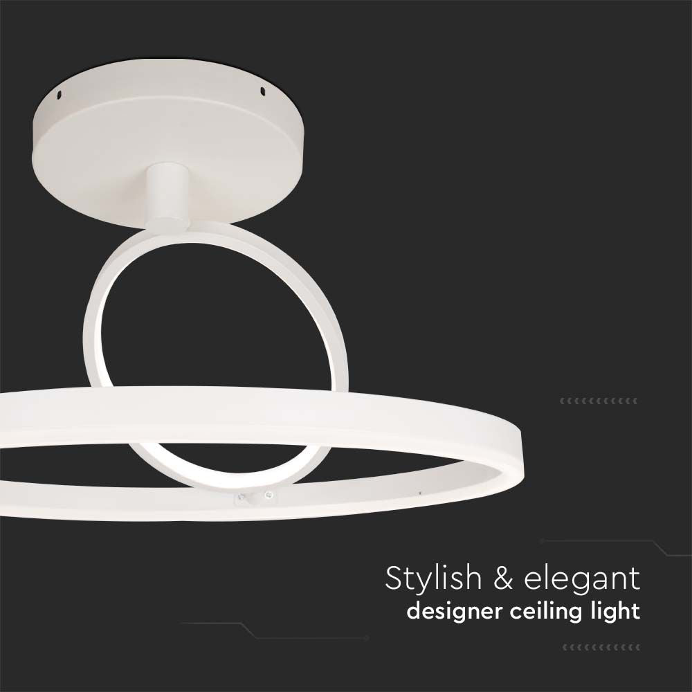 38W Sufitowa lampa LED / Wymiary:500x200mm / Barwa: 4000K / Obudowa: Biała
