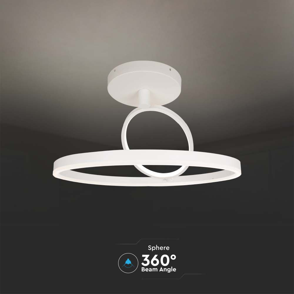 38W Sufitowa lampa LED / Wymiary:500x200mm / Barwa: 4000K / Obudowa: Biała