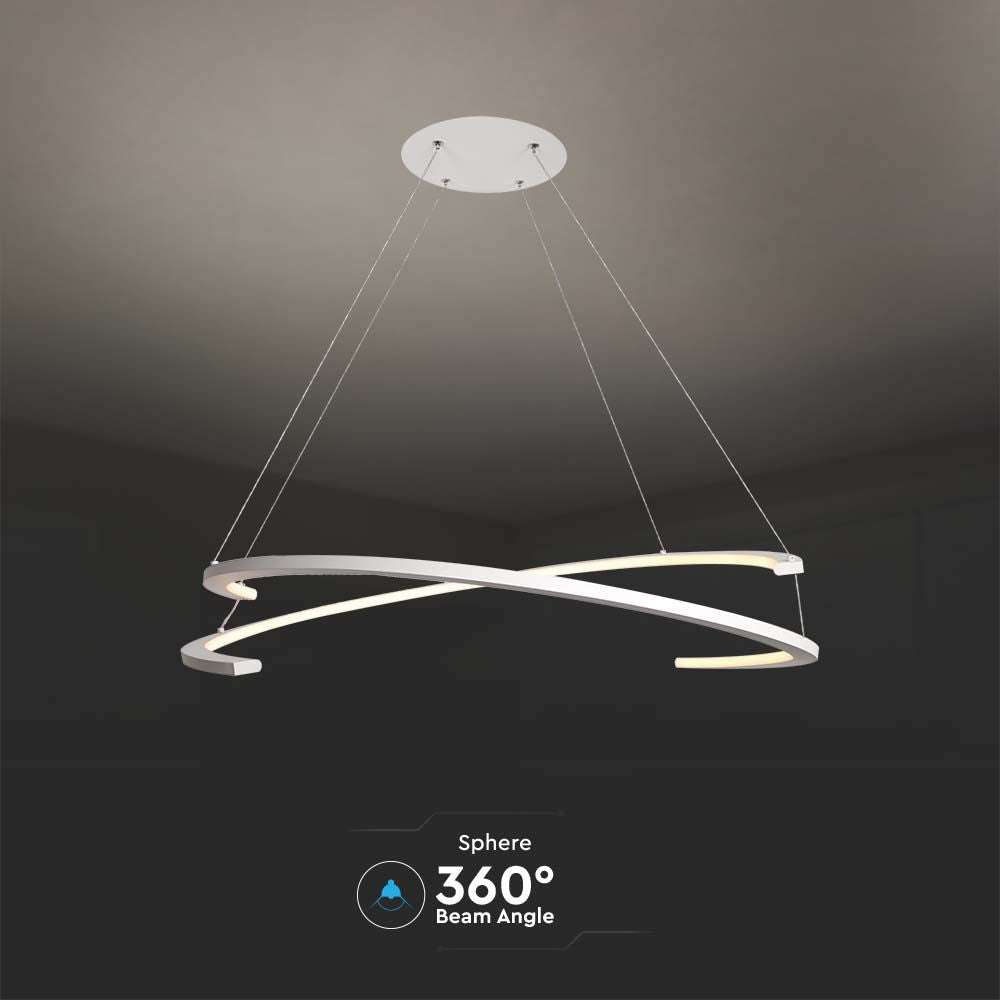 48W Sufitowa lampa LED / Wymiary:800x1200mm / Barwa: 3000K / Obudowa: Biała / Ściemniana