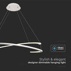 48W Sufitowa lampa LED / Wymiary:800x1200mm / Barwa: 4000K / Obudowa: Biała / Ściemniana