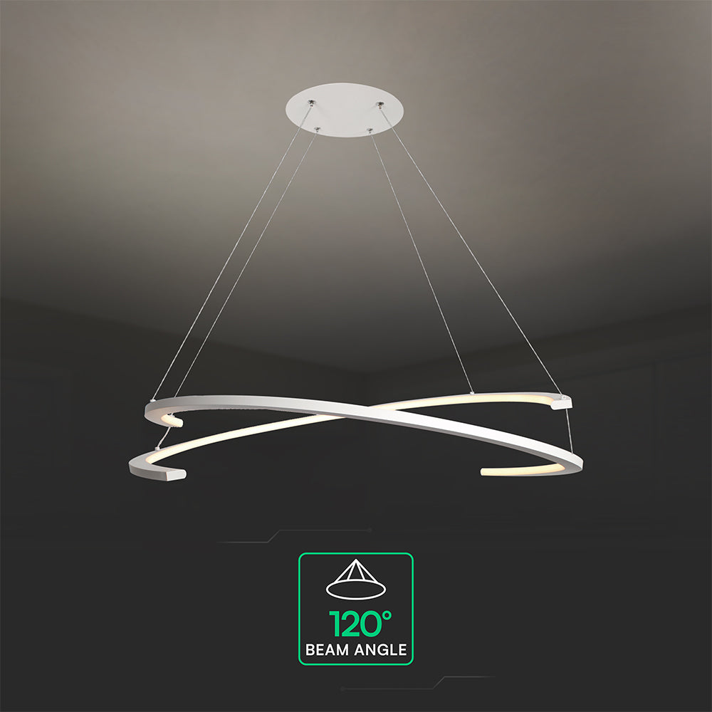 48W Sufitowa lampa LED / Wymiary:800x1200mm / Barwa: 4000K / Obudowa: Biała / Ściemniana