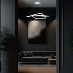 50W Metalowa lampa wisząca LED 600x600xH1200MM 4000K / Obudowa: Biała TRIAC / Ściemniana /
