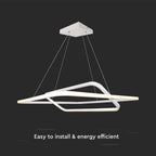 50W Metalowa lampa wisząca LED 600x600xH1200MM 4000K / Obudowa: Biała TRIAC / Ściemniana /