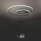 48W Sufitowa lampa LED / Wymiary:600x50mm / Barwa: 4000K / Obudowa: Czarna / Ściemniana